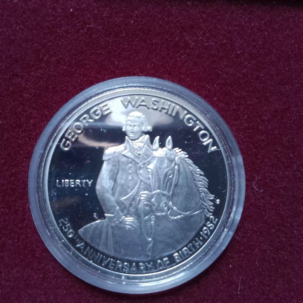 1982-S George Washington 250th Anniversary Half-Dollar Coin Silver Proof OGP COA